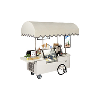 Prosky Energy Saving Food Frozen Ice Cream Cart on Wheels